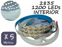 TIRA DE LEDS 2835 240 LED/M X 5 METROS INTERIOR 12V BLANCO FRIO