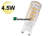 LAMPARA LED 4.5W 220V BIPIN G9 INTERELEC BLANCO-CALIDO