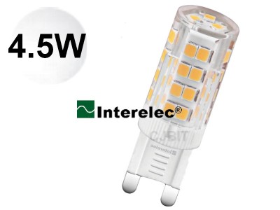 LAMPARA LED 4.5W 220V BIPIN G9 INTERELEC BLANCO FRIO/ LUZ DIA