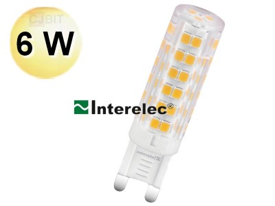 LAMPARA LED 6W 220V BIPIN G9 INTERELEC BLANCO-CALIDO