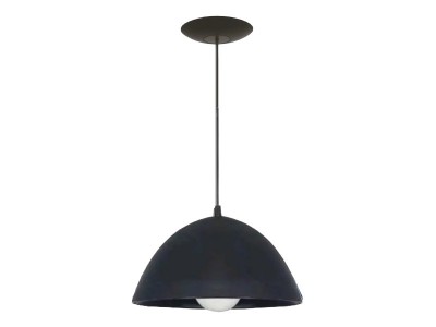 COLGANTE CAMPANA PVC NEGRO CON PORTALAMPARAS E27