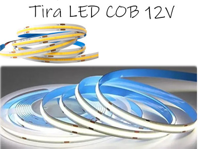 TIRA DE LED COB X 5 METROS 12V BLANCO FRIO