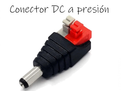 CONECTOR FICHA PLUG MACHO ALIMENTACION DC A PRESION