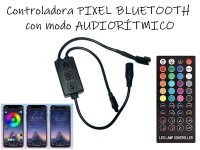 CONTROLADORA  PIXEL LED BLUETOOTH CON MODO AUDIORITMICO CONTROL 40 TECLAS