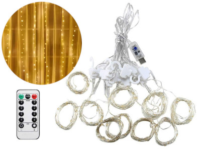 CORTINA ALAMBRE 3 X 3 MTS BLANCO CALIDO CON CONTROL REMOTO USB CORTINA ALAMBRE 3 X 3 MTS BLANCO CALIDO CON CONTROL REMOTO USB