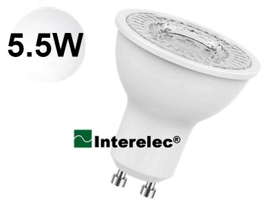 DICROICA LED 5.5W 220V GU10 "INTERELEC" BLANCO FRIO/ LUZ DIA