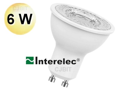 DICROICA LED 6W 220V GU10 LUZ CALIDA "INTERELEC"