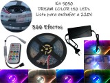 KIT TIRA DE LEDS 5050 RGB HC30 DREAM - COLOR CON CONTROL FUENTE TODO LISTO PARA ENCHUFAR A 220V