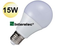 LAMPARA LED BULBO 15W 220V E27 "INTERELEC" BLANCO CALIDO