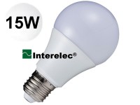 LAMPARA LED BULBO 15W 220V E27 "INTERELEC" BLANCO FRIO/ LUZ DIA