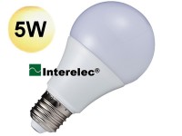 LAMPARA LED BULBO 5W 220V E27 "INTERELEC" BLANCO CALIDO