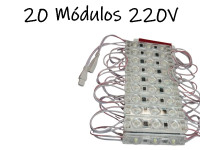 PLANCHA DE 20 MODULOS DE 3 LEDS 7116 220V BLANCO FRIO PLANCHA DE 20 MODULOS DE 3 LEDS 7116 220V BLANCO FRIO