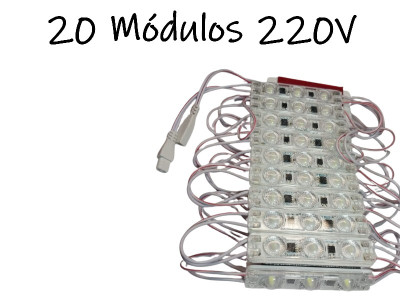 PLANCHA DE 20 MODULOS DE 3 LEDS 7116 220V BLANCO FRIO PLANCHA DE 20 MODULOS DE 3 LEDS 7116 220V BLANCO FRIO