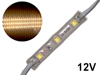 MODULO DE 3 LEDS 5054 APTO PARA USO EN EXTERIOR BLANCO CALIDO