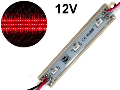 MODULO DE 3 LEDS APTO PARA USO EN EXTERIOR ROJO