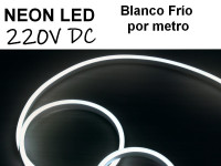 NEON LED 6MM X 12MM 220V DC POR METRO BLANCO FRIO
