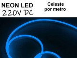 NEON LED 220V DC POR METRO CELESTE