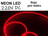 NEON LED 220V DC POR METRO ROJO