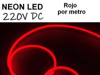 NEON LED 220V DC POR METRO ROJO