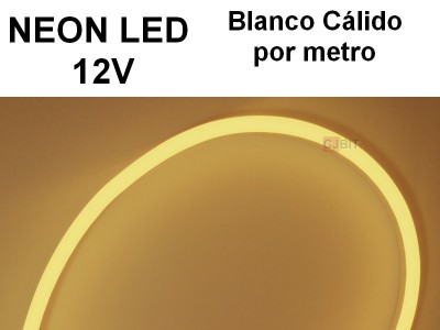 NEON LED 12V POR METRO BLANCO CALIDO