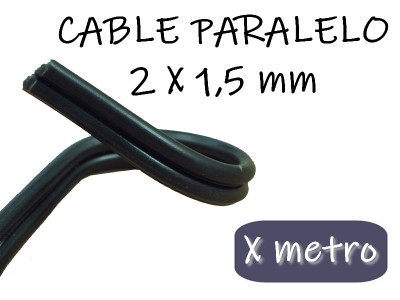 CABLE PARALELO 1.5 MM NEGRO X METRO CABLE PARALELO 1.5 MM NEGRO X METRO