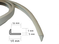 PERFIL TAPACANTO DE PVC FLEXIBLE BLANCO X METRO