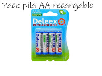 PILA AA RECARGABLE PACK POR 4 PILAS