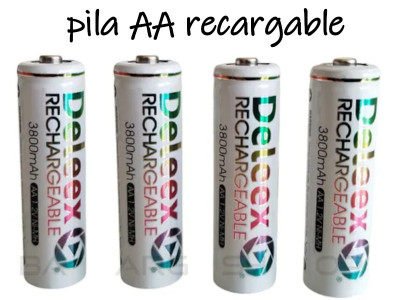 PILA AA RECARGABLE PACK POR 4 PILAS PILA AA RECARGABLE PACK POR 4 PILAS