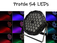 LUZ PROTON 54 LED RGB AUDIORITMICO CON DMX 