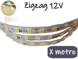 TIRA DE LEDS ZIGZAG 2835 120 LEDS POR METRO INTERIOR 12V BLANCO NEUTRO
