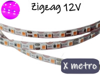 TIRA DE LEDS ZIGZAG 2835 120 LEDS POR METRO INTERIOR 12V VIOLETA TIRA DE LEDS ZIGZAG 2835 120 LEDS POR METRO INTERIOR 12V VIOLETA
