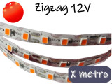 TIRA DE LEDS ZIGZAG 2835 120 LEDS POR METRO INTERIOR 12V NARANJA