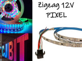 TIRA DE LEDS ZIGZAG RGB PIXEL 2835 84 LEDS POR 5 METROS INTERIOR 12V 