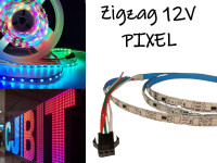 TIRA DE LEDS ZIGZAG RGB PIXEL 2835 84 LEDS POR 5 METROS INTERIOR 12V 