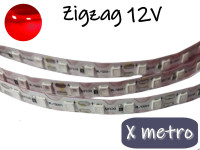 TIRA DE LEDS ZIGZAG 2835 120 LEDS POR METRO INTERIOR 12V ROJO TIRA DE LEDS ZIGZAG 2835 120 LEDS POR METRO INTERIOR 12V ROJO